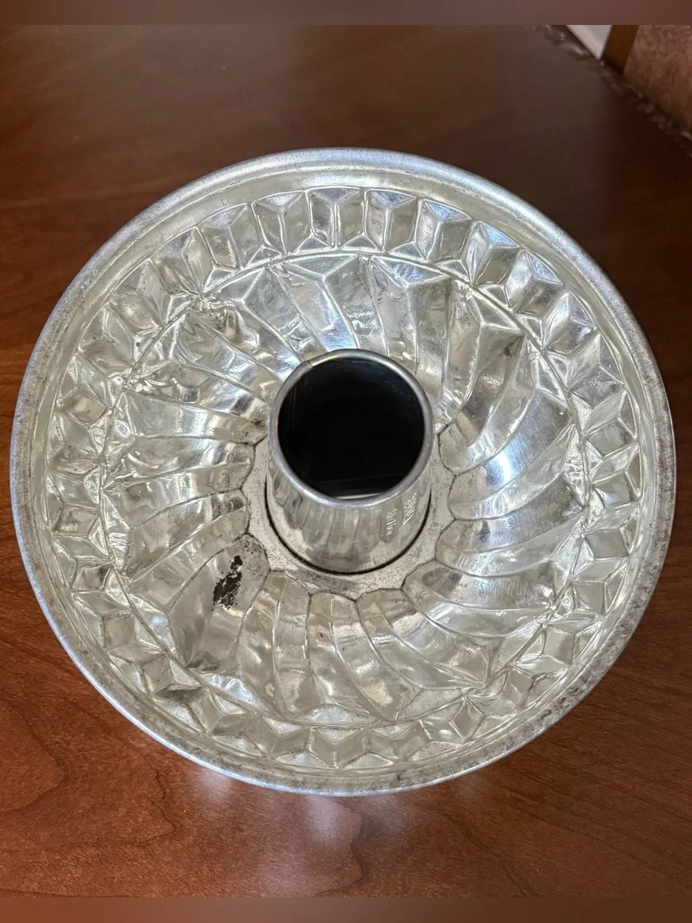 MCM Kaiser Bundt Pan West Germany Aluminum Fluted Cake Mold Jello Farmhouse 8.5”